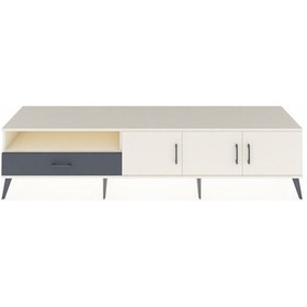 Resim Hyperion Tv Ünitesi 3 Raflı Tek Çekmeceli 3 Kapaklı 220x44x51 Aytaşı-aytaşı/antrasit Aytası/antrasıt - Aytası 