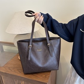 Resim Kadınlar için Büyük Kapasiteli Tote Çanta - Fermuarlı Kapanışlı, Geniş Çalışma Çantası, Zarif Kahverengi/Siyah, Sentetik Çanta, Günlük Kullanım, Ofis, Seyahat için Mükemmel, Kolay Temizlik, Büyük Çanta, Çok Yönlü Taşıma, Minimalist Tasarım, Dayanıklı Yapı, Moda Severler, Ofis Çantası, Şık Çanta, Sağlam Yapı, Profesyonel Kadınlar 