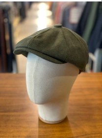Resim Hamze Peaky Blinders Tarz İngiliz Model Kaşe Kumaş Kasket Şapka Haki 