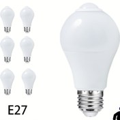 Resim PIBAOGU 6 adet 6/9/12W Otomatik Sensörlü Ampuller, E27 Edison İç Mekan Gece Lambaları, 175V-265V AC, Hareket Sensörü, Şafakdan Şafağa, Kolay Kurulum, Beyaz, İç Mekan Balkon Okuma Odası için, Ampul Değiştirme, Aydınlatma Aksesuarları 