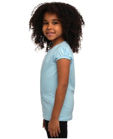 Resim Lovetti Bebek Mavisi Kız Çocuk Kısa Kollu Basıc Tişört Bebek Mavisi 