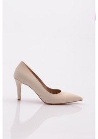 Resim Dgn 1002 Kadin Topuklu Stiletto Ayakkabi 1002-2453-R9093 Ten 