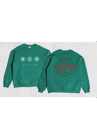 Resim Unisex Oversize Let İt Snow Sweatshirt 