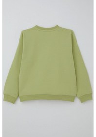 Resim Breeze Kız Çocuk Sweatshirt İnci Taş İşlemeli 7-12 Yaş, Fıstık Yeşili Fıstık Yeşili 