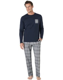 Resim Pierre Cardin Erkek Yeni Sezon Bisiklet Yaka Uzun Kollu Pamuk Pijama Takımı Ch.pc.6.107.c0-lacivert-s Çok Renkli 