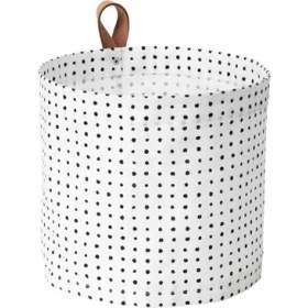 Resim IKEA Siyah Beyaz Çamaşır Sepeti 11 Lt 