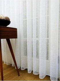 Resim Ev Depo Home Şantuk Keten Tül Perde Pilesiz Düz Dikim Ekstrafor Büzgü Tek Kanat MNTKTNSNTKEKSTRFR, Ekru, 70 x 200 