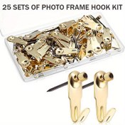 Resim 25 Set Güçlü ve Kararlı Alman Fotoğraf Çerçeve Kancaları - Resim ve Sanat Eserlerinin Güvenli Asılması için 9.07 KG Resim Kancaları 