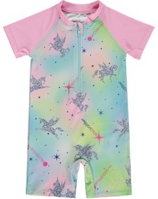 Resim Civil Girls Yüzücü Unicorn Baskılı 2-12 Yaş Mayo - Pembe - Pembe / 6-7 Yaş 
