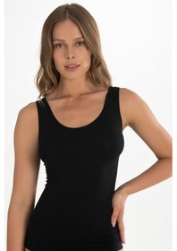 Resim NBB Beyaz Geniş Askılı Seamless Atlet Body 001 