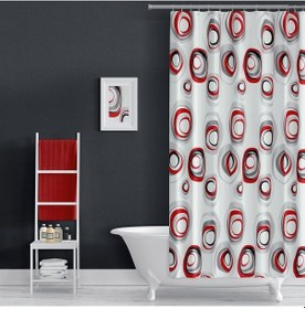 Resim Banyo Perdesi Karma 2x110x200, Perde Borusu Askı Aparatı Köşe Boru Beyaz Hediyeli, Duş Perdesi Seti Çok Renkli 