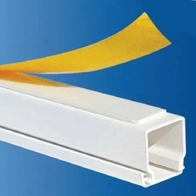 Resim 3'lü 1 Metre Kablo Kanalı Seti 16x16mm PVC Yapışkanlı Kolay Montajlı Kablo Düzenleyici 