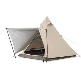 Resim Naturehike Moğol Glamping 4 Kişilik Piramid Çadır Kum 