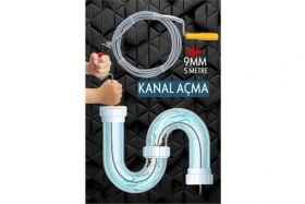 Resim Hsc Bilişim Profesyonel Kanal Açma Sprali Kanal Gider Tıkanık Açıcı 5 mt 