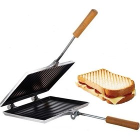 Resim Taşhan Ocak Üstü Granit Kaplama Yanmaz Yapışmaz Döküm Tost Makinesi 