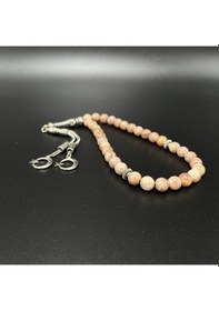 Resim Sertifikalı Güneş Taşı 8mm 33lük Doğal Taş Tesbih 