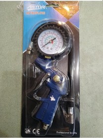 Resim Lastik Şişirme Tabancası Saatli Metal Gövde 