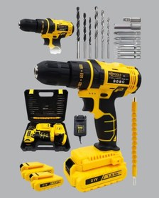 Resim 12v Akülü Matkap 20-30 Nm Tork, Çift Hız Ayarı Ve Led Işık 