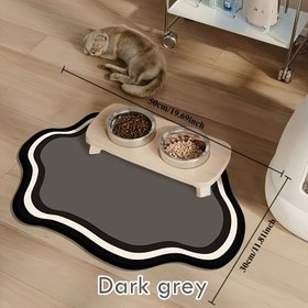 Resim Köpek Besleme Matı - Dayanıklı Polyester Pet Yemek ve Su Kabı Pedi, Küçükten Orta Boy Köpekler İçin Kolay Temizlik Tasarımı, Pati Geçirmez ve Dayanıklı 