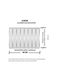 Resim Alüminyum Panel Radyatör Ekol 600x800 Ral 9010 Beyaz 