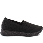 Resim Fast Step Kadın Günlük Rahat Ortopedik Yumuşak Taban Triko Siyah Anne Spor Ayakkabı Sneaker 