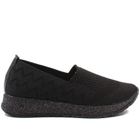Resim Fast Step Kadın Günlük Rahat Ortopedik Yumuşak Taban Triko Siyah Anne Spor Ayakkabı Sneaker 