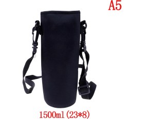 Resim A5 Stili Siyah Şişe Taşıyıcı Izolasyon Çanta Omuz Askılı Kapak Pouch Wstrap Neopren Su Posheti Tutucu Omuz Askılı Siyah Şişe Taşıyıcı Izolat Çanta (Yurt Dışından) 