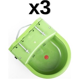 Resim 3'lü Kutluk Şamandıralı 3 Litre Plastik Hayvan Suluğu 