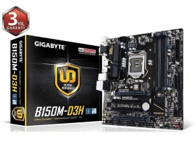 Resim Gigabyte B150M-D3H Intel B150 Express Soket LGA1151 DDR4 2133MHz Sata 3 M.2 USB 3.0 Micro ATX Anakart 