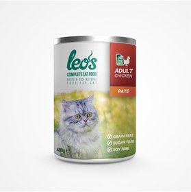 Resim Leos Tavuk Etli Pate Konserve Yetişkin Kedi Mmması 24 x 400 G 