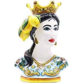 Resim Moor Dekoratif Desenli Büst Heykel 