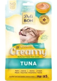 Resim Delibon Creamy Ton Balıklı Sıvı Kedi Ödül Maması 5x15 Gr 