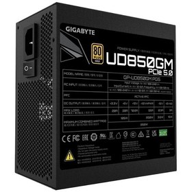 Resim Gigabyte Gp-ud850gm Pg5 850w 80+ Gold 120mm Fan Power Supply Akak92gıg0005 