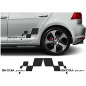 Resim Skoda Yan Sport Sticker 56 X 26 Cm 