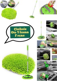 Resim mrtbilisim Teleskopik Saplı Ayarlanabilir Kuru Islak Araç Yıkama Fırçası Oto Yıkama Paspası Yumuşak Bez 