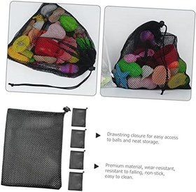 Resim BESPORTBLE 5adet Polyester Golf Topu Taşıma Ağı Çantası Dayanıklı Geniş Ağız Tasarımı Ile Kolay Kullanım Çok Amaçlı Spor Topu Depolama Çantası Taşınabilir Ve Hava 