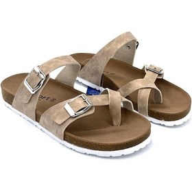 Resim Kindep Fly Soft Baş Parmak S042 Kadın Terlik Bej Bej 