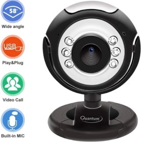 Resim Pazariz General Home Mikrofonlu LED Işıklı Webcam Bilgisayar Kamerası 