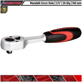 Resim İzeltaş Mandallı Cırcır Kolu | 1/4” | 24 Diş | 140 mm 