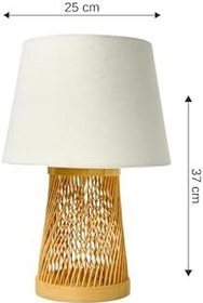 Resim Hasır Gövdeli Mini Abajur 