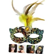 Resim Siyah Kadife Parti Maskesi 