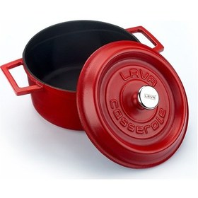 Resim Lava Döküm Demir Spring Tencere Trendy Kapak Mat 20 CM 