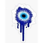 Resim TSC Nazar Etiketi Araba Leptop Duvar ve Cam 17CM Md4 