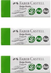 Resim Faber Castell Doğa Dostu Büyük Silgi Dust Free Pvc Free 3 Lü 187254 