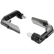 Resim Siyah Motosiklet El Korumaları, 78 "" Gidon İçin Eloksallı Motosiklet El Korumaları Rüzgar Koruyucu Evrensel, 