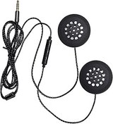 Resim Kablolu Kulaklıklar Motosiklet Interkom Kask Yüksek Kaliteli 3.5mm Müzik Kulaklık Hands- HD krofon ile Motosiklet Rider için 