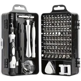 Resim 115 Parça Bilgisayar Gözlük Saat Telefon Tamir Tornavida Seti Kutulu 