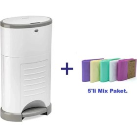 Resim Pratik ve Hijyenik 16 Litre Bebek Bezi Çöp Kovası ve Poşet Sistemi 