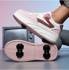 Resim Dnz Erkek ve Kız Gençler için Trend Paten Ayakkabı Çıkarılabilir Tekerleklerle Sneaker 