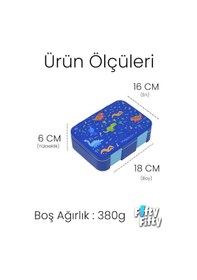 Resim Vagonlife 1000 Ml Tek Kat Sızdırmaz,karışmaz Üç Bölmeli Taşıma Kulplu Çocuk Beslenme Kutusu -ffb092-1000 Yeşil 